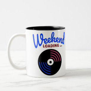 Wochenendbeladen... Kaffee-Tasse   Funny Office Cu Zweifarbige Tasse