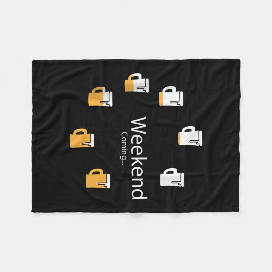 Wochenendbier-Zäune nach unten Fleecedecke (Vorderseite (Horizontal))