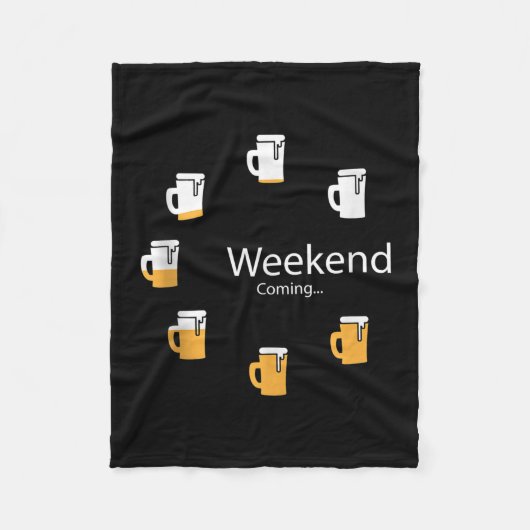 Wochenendbier-Zäune nach unten Fleecedecke (Vorderseite)