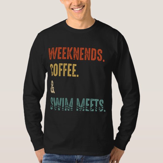 Wochenendcoffee Swim trifft Retro Drink Kaffeemasc T-Shirt (Vorderseite)