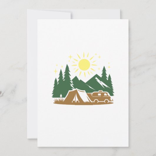 Wochenende am Camping Bachelorette Einladung (Rückseite)