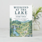 Wochenende am See | Einladung von Bachelor (Stehend Vorderseite)