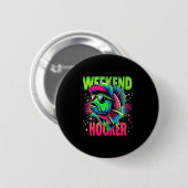 Wochenende Am Wochenende Lustiger Angelwitz Wortsp Button (Vorne & Hinten)