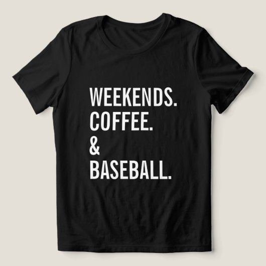 Wochenende Coffee Baseball Sport Lover Tri-Blend Shirt (Design Vorderseite)