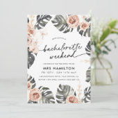 Wochenende des tropischen Junggeselinnen-Abschieds Einladung (Stehend Vorderseite)