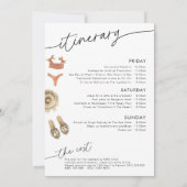 Wochenende des tropischen Junggeselinnen-Abschieds Einladung (Rückseite)