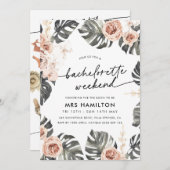 Wochenende des tropischen Junggeselinnen-Abschieds Einladung (Vorne/Hinten)