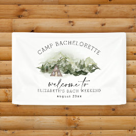 Wochenende im Camping Woods Bachelorette Banner