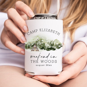 Wochenende im Camping Woods Bachelorette Dosenkühler