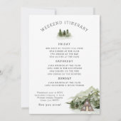 Wochenende im Camping Woods Bachelorette Einladung (Rückseite)