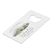 Wochenende im Camping Woods Bachelorette Geldbeutel Flaschenöffner (Rückseite Schrägansicht)