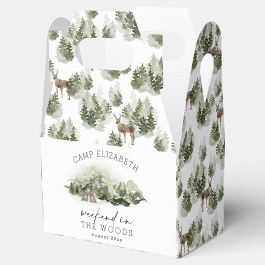 Wochenende im Camping Woods Bachelorette Geschenkschachtel (Geöffnet)