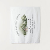 Wochenende im Camping Woods Bachelorette Wandteppich (Vorderseite)