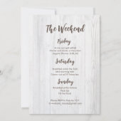 Wochenende im Wald Bachelorette Einladung (Rückseite)