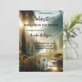 Wochenende im Wald Bachelorette Einladung (Stehend Vorderseite)