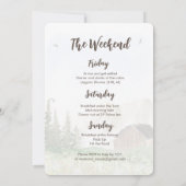 Wochenende im Wald Bachelorette Einladung (Rückseite)
