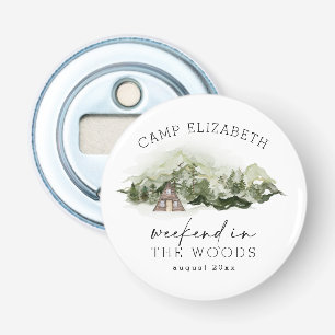 Wochenende im Wald Camping Junggesellinnenabschied Flaschenöffner