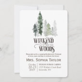 Wochenende im Wald Einladung (Vorderseite)