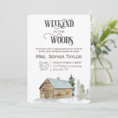 Wochenende im Wald Einladung (Stehend Vorderseite)