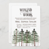 Wochenende im Wald Einladung (Vorne/Hinten)
