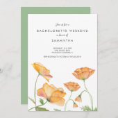 Wochenende im Wald Junggeselinnen-Abschied Einladu Einladung (Vorne/Hinten)