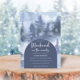 Wochenende im Wald Winterwald Brautparty Einladung