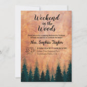 Wochenende in der Waldeinladung Einladung (Vorderseite)