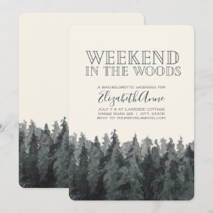 Wochenende in der Woods-Party Einladung