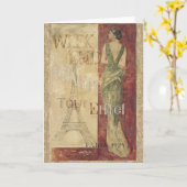 Wochenende in Paris 1924 Karte (Gelbe Blume)