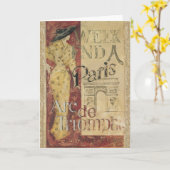 Wochenende in Paris Card Karte (Gelbe Blume)