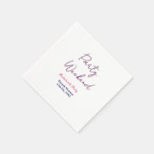 Wochenende Junggesellinnenabschied Name pink blau  Serviette (Ecke)