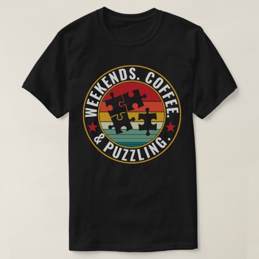 Wochenende Kaffee und Puzzle Funny Funny Puzzle Pu T-Shirt (Design vorne)