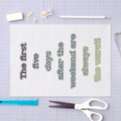 Wochenende lustiger Text Seidenpapier (Handwerk)