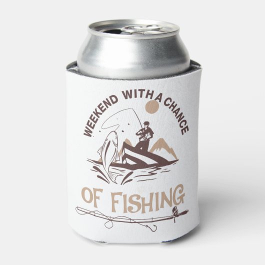 Wochenende mit Aussicht auf Fischfang Dosenkühler (Kanne Vorderseite)