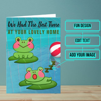 Wochenende mit Frosch Design Bleibe Dankeskarte