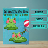 Wochenende mit Frosch Design Bleibe Dankeskarte