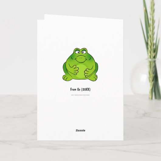 Wochenende mit Frosch Design Bleibe Dankeskarte (Rückseite)