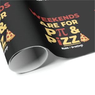 Wochenende Pi-Tag und Pizza-Party Mathe-Liebhaber Geschenkpapier
