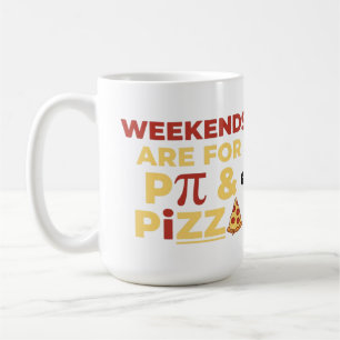 Wochenende Pi-Tag und Pizza-Party Mathe-Liebhaber Kaffeetasse