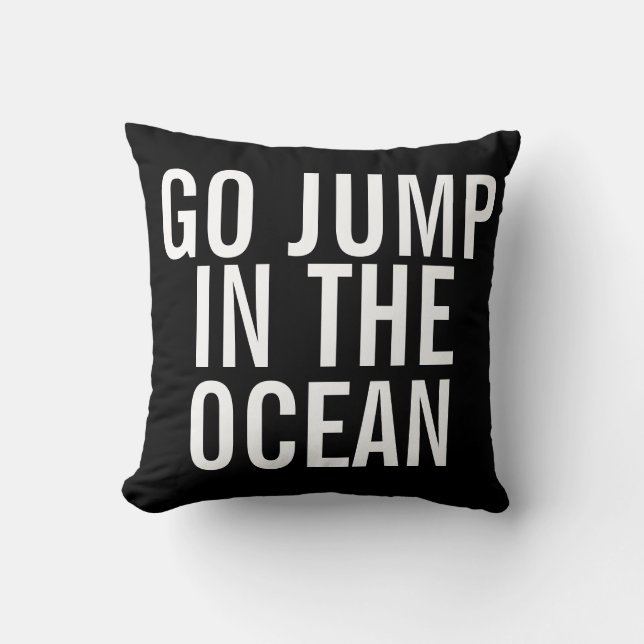 Wochenende Pillow - Go Jump im OZEAN Kissen (Vorderseite)