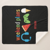 Wochenende plant Gamer Kids Video Game Snacks Sherpadecke (Vorderseite (Horizontal))