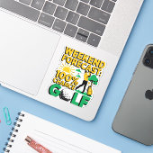 Wochenende Prognose 100% Chance auf Golf Aufkleber (Laptop mit iPhone)