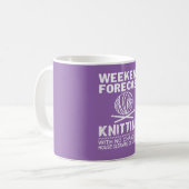 WOCHENENDE PROGNOSTIZIERTES STRICKEN KAFFEETASSE (Vorderseite Links)