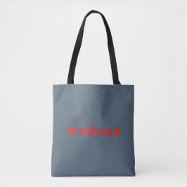 "Wochenende" rot / grau Tasche