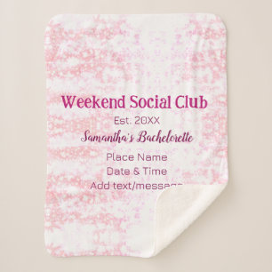 Wochenende-Sozialclub rosa Glitter Junggesellinnen Sherpadecke