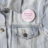 Wochenende Sozialverein pinkfarbener Glitzer Bache Button (Beispiel)