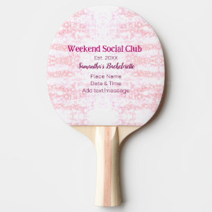 Wochenende Sozialverein pinkfarbener Glitzer Bache Tischtennis Schläger