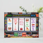 Wochenende SpielautomatVegas Bachelorette lädt ein Einladung (Stehend Vorderseite)