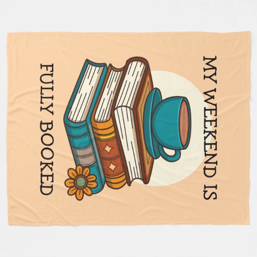 Wochenende voll gebuchte Buchliebhaber Fleecedecke (Vorderseite (Horizontal))