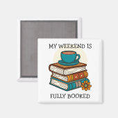 Wochenende voll gebuchte Buchliebhaber Magnet (Vorderseite/Rückseite)